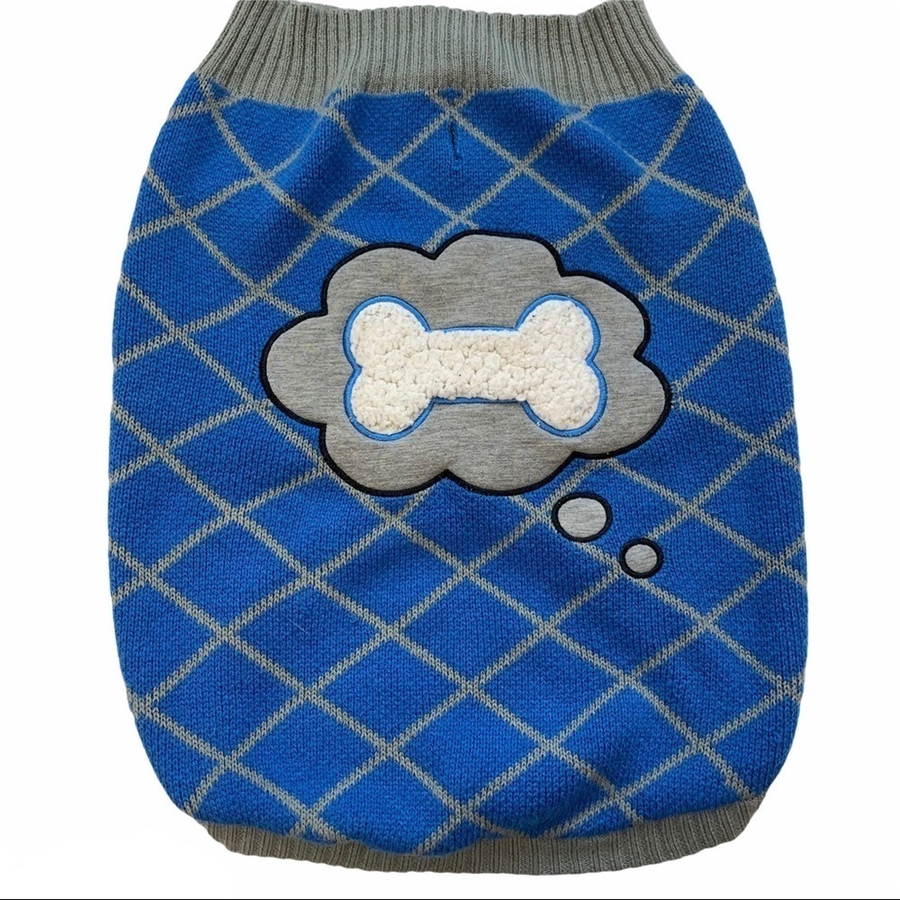 DOG Blue Dreaming Of Bones Sweater Size XL